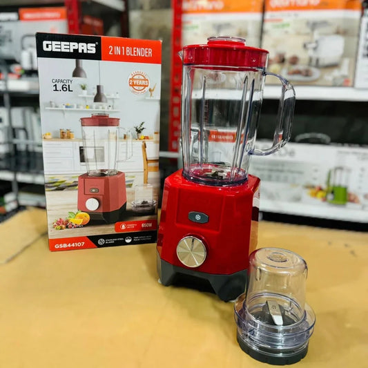 Geepas 1.6L 2 in 1 Blender 650W -44107